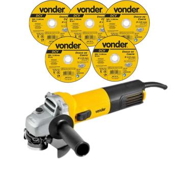 Imagem de Esmerilhadeira angular VONDER 4.1/2 750W EAV 754-220V+ 5 dis