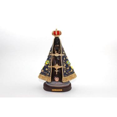 Imagem de Imagem Nossa Senhora Aparecida Bandeira Resina 22 Cm