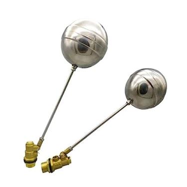 Imagem de Valves, 1/2" 3/4" 1" Brass Float Valve Cold and Hot Water Tank Floating Ball Valve Stainless Steel 201 Stem Flow Control Cistern/Expansion Tanks 1/2pcs (Color : 1pc, Size : 1")