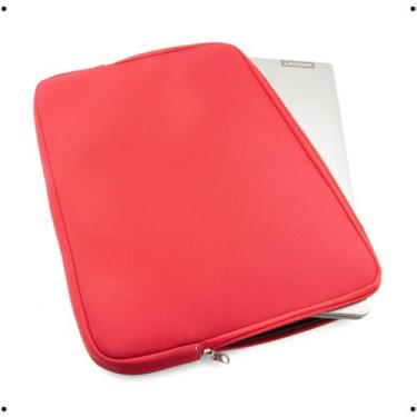 Imagem de Pasta Case Capa Maleta De Notebook Sem Bolso Lisa Vermelha 14.1/15.6/1