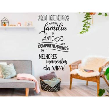 Imagem de Adesivo de Parede Família Frase Reunião de Amigos - senhorita decor