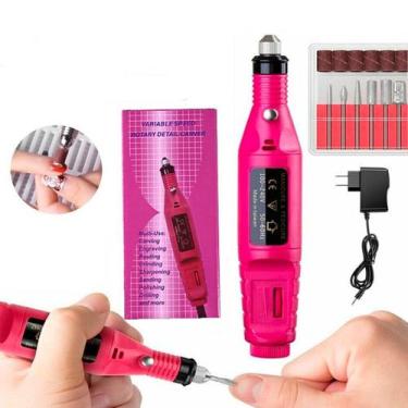 Imagem de Lixador Elétrico Recarregável Rosa para Unhas de Gel e Acrigel - BELLA