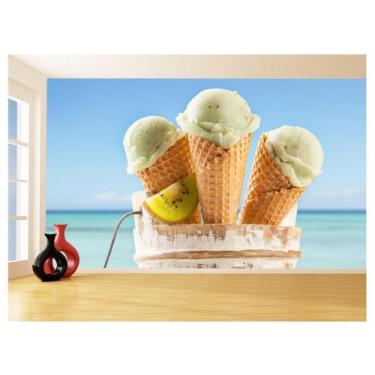 Imagem de Papel De Parede 3D Alimentos Sorvete Pistache 3,5M Al355 - Você Decora