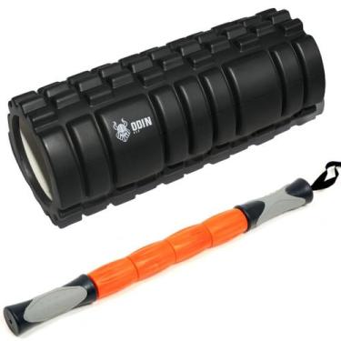 Imagem de Rolo Massagem Foam Roller + Bastão De Massagem Odin Fit