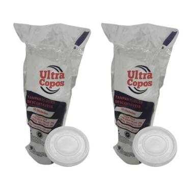 Imagem de Tampa Para Copo De Isopor 120Ml C/100 Un S/ Furo Ultra - Ultra Copos