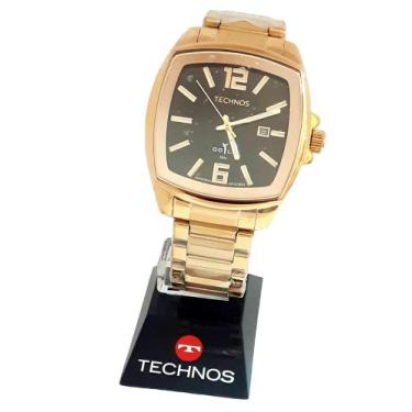 Imagem de Relógio Technos Quadrado Masculino Golf Dourado - 2115MYG/1P - A prova