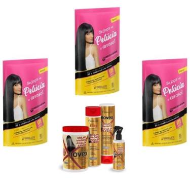 Imagem de Hene Gel Pelucia Preto Medio/Forte 03x180g Pouch/Bisnaga+Brilho Magico