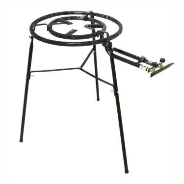 Imagem de Queimador Paelleira Duplo com Pé com Mangueira e Registro - ROA - Quei