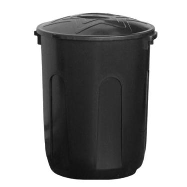 Imagem de Cesto com Tampa Ideal para Armazenar Lixo e Roupa 60 Litros - FICONE &