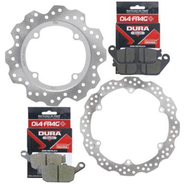 Imagem de Discos de Freio Cb 500r Cb 500f Cb 500x + Pastilhas Diafrag - GP7 / DI