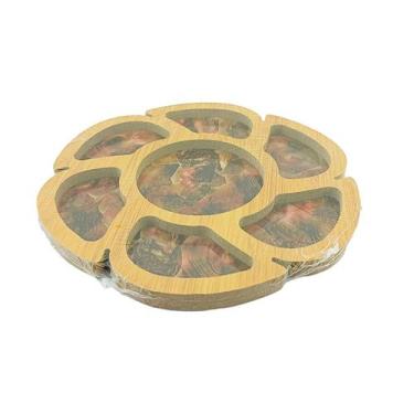 Imagem de Petisqueira de Bambu Sortida 7 Divisórias 20cm - Aliança