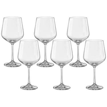 Imagem de Taça de Cristal Bohemia Para Vinho ou Gin 570 ml Sandra 6 Peças - Bohe