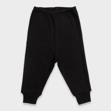 Imagem de Calça Bebê em Malha 1x1 - Baby Duck, M, Preto