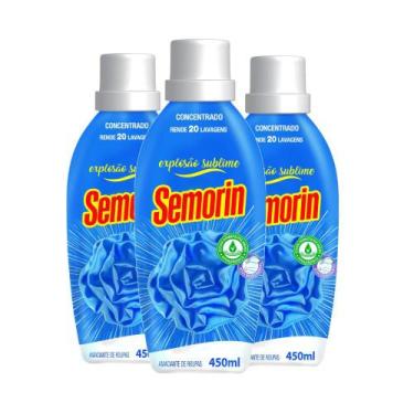 Imagem de Kit 3 Semorin Amaciante Roupas Explosão Sublime 450ml Cada