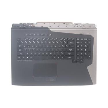 Imagem de Novo apoio para as mãos de substituição para Asus G703 G703G G703GS G703GI G703VI G703GX G703GXR capa superior com teclado retroiluminado US 90NR0EU1-R31US0 90NR0HJ1-R31US0