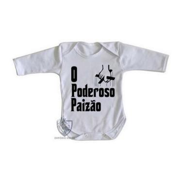 Imagem de body nenê criança roupa bebê manga longa Poderoso Chefão Paizão - Empó