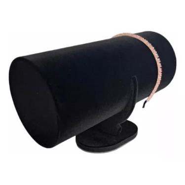Imagem de Expositor para tiara com 14cm diâmetro. Veludo Preto 30cm - LL Exposit