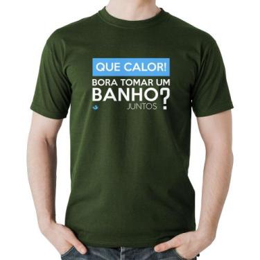 Imagem de Camiseta Algodão Que calor! Bora tomar um banho juntos - Foca na Moda,