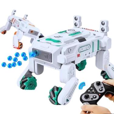 Imagem de Robô Controle Remoto Recarregável Gira 360º Bolinha de Gel - DT, Verde