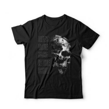 Imagem de Camiseta Life's True Face Is The Skull - Studio Geek, M, Preto