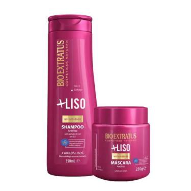 Imagem de Kit Mais Liso 1 Shampoo 350ml 1 máscara 250ml Bio Extratus - BIOEXTRAT