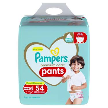 Imagem de Fralda Infantil Pampers Premium Care Pants Tamanho XXXG com 54 Fraldas