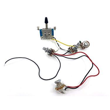 Imagem de Australian Luthier Supplies Chicote elétrico para Stratocaster - 1 volume, 2 tons, interruptor de alavanca de 5 vias e conector para guitarras Strat