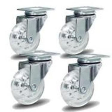 Imagem de Rodizio cromado para carrinhos e móveis roda gel kit glapc 210 até 120