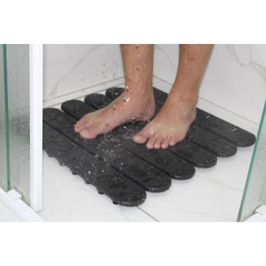 Imagem de TAPETE ESTRADO SEGURO COM 108 VENTOSAS PARA BOX 53cmx53cmx3cm - TRIDEC