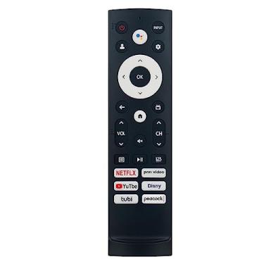 Imagem de Controle remoto de voz de substituição ERF3M90H para Hisense Smart Android TV 55U75H 75U75H 55U8H 65U7H 65U8H 55U7H 65U7H 75U7H 85U7H 75U8H 65A66GUA 65A53FUA 55A53FUA 500A53FUA 5000H A53FUA 43A53FUA