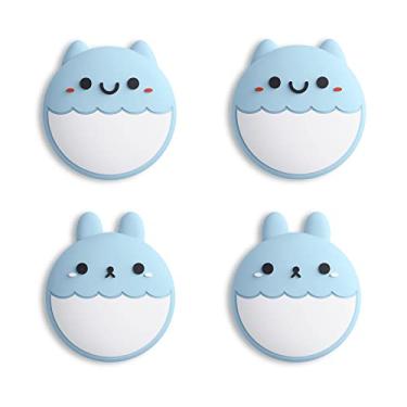 Imagem de eXtremeRate PlayVital Rabbit & Squirrel Bonitos Bonés de aperto de polegar para Nintendo Switch, Joystick Azul Celeste Bonés para Nintendo Switch Lite, Capa Analógica Punhos de Polegar para OLED Joycon