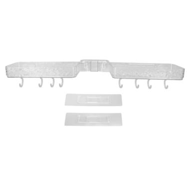 Imagem de Sem Necessidade de Pregos ou Perfuração Organizador de Chuveiro de Banheiro, Caddy de Pia de Plástico de Alta Resistência, Prateleira de Chuveiro Larga e Grossa Suporte de Rack