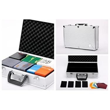 Imagem de Spell Briefcase TC-A6B Estojo de armazenamento bloqueável para TCG, Deck Box, MTG, Magic, YGO, FaB, Dominion, Trading Cards, toploader, EDH, Commander, MTG Cube (prata)