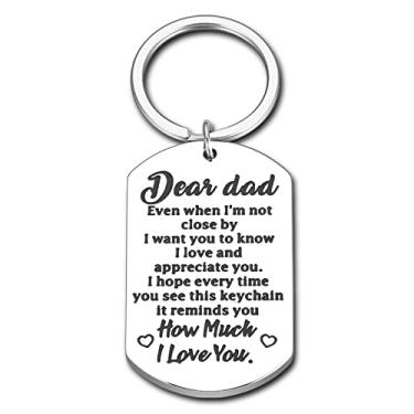 Imagem de Presentes para pai de filho filha esposa, presentes para papai papai novo pai primeiro dia dos pais chaveiro presente, presente de aniversário de Natal para pai pela primeira vez presente para pai, pai, padrasto, marido, presente de namorada
