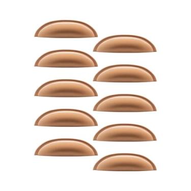 Imagem de Kit 25 Puxador Concha Puxadores De Gaveta Armario Móvel Armario (Rose Gold Fosco)