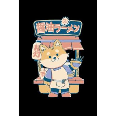 Imagem de Kawaii Corgi Dog Ramen Store - Notebook For Otakus: A5 (6x9) notebook for Japan's nerds and geeks of Japanese culture with 120 lined pages and days of the week for diary function