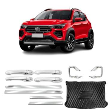 Imagem de Kit para Adaptável Para Pulse 2018 2019 2020 2021 2022 2023 Moldura Auxiliar Farol de Milha Maçaneta 4 Portas Protetor de Porta-Malas Friso Lateral da Porta Largo.