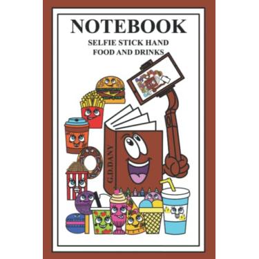 Imagem de NOTEBOOK SELFIE STICK HAND FOOD AND DRINKS