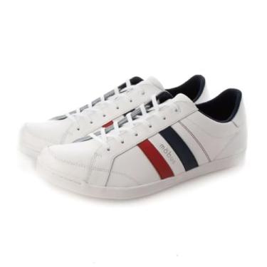 Imagem de MOBUS(モーブス) New Haren Tênis masculino feminino de couro casual unissex, Branco/França, 40 BR