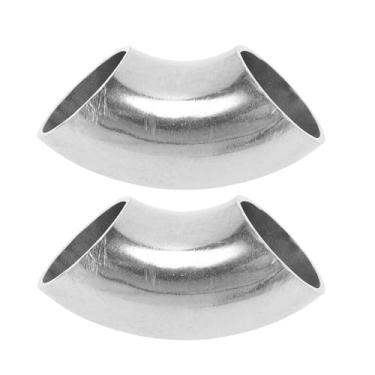 Imagem de Motoforti 2 peças 90 graus curva mandril cotovelo carro modificado tubo de escape tubulação 201 espessura 1,5 mm/16GA 22x55x1,5 mm 201 aço inoxidável 201 peças