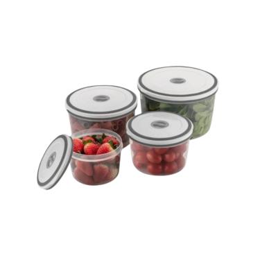 Imagem de Potes Redondos Herméticos de Plástico - 4 Unidades - Electrolux