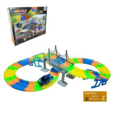 Imagem de Pista Moldavel Variable Tracks Car 165 Pecas Toyking com Luz a Pilha