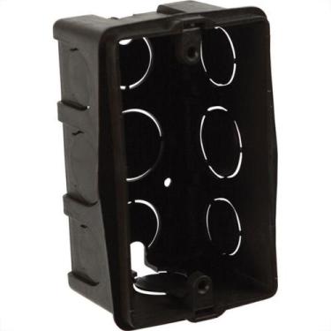 Imagem de Caixinha Luz Plastica 4X2 Pial/Legrand Preta 689044 - Kit C/32