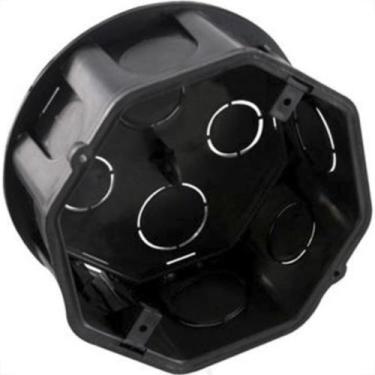 Imagem de Caixinha Luz Plastica Fms Mondiale Preta 300 - Kit C/50