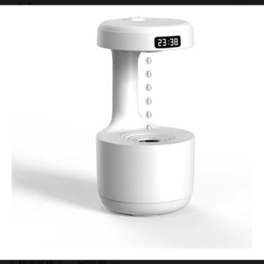 Imagem de Umidificador de Ar Anti-Gravidade com Display Digital, 800ml, Difusor de Água, Branco