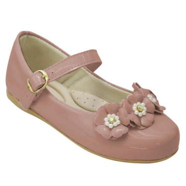 Imagem de Sapatilha Infantil Menina Flor Rosa 2006 - B2A Kids, 25, Nude