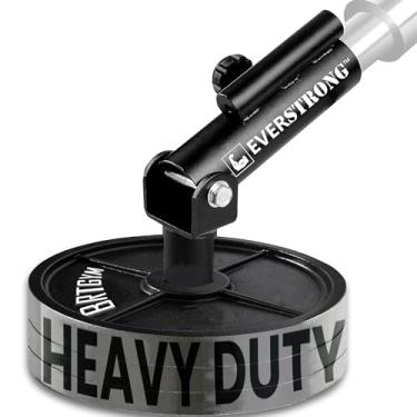 Imagem de EVERSTRONG Equipamento de ginástica de base de mina terrestre de 2,5 cm e 5 cm - Acessório de mina terrestre para barra em T para barra - Casa ou espaços pequenos - Plataforma de fileira de barra T