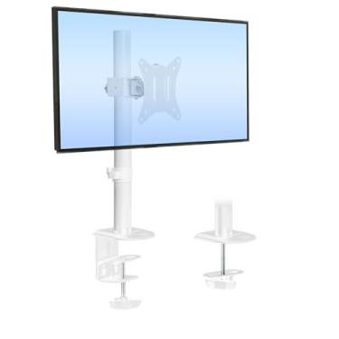 Imagem de Mount-It! Suporte de monitor único branco – Braço de mesa ajustável para telas de computador – Suporte compatível com VESA de até 81.3 cm 9.0 kg – rotação de 360°, rotação de 160°, inclinação de 40° –