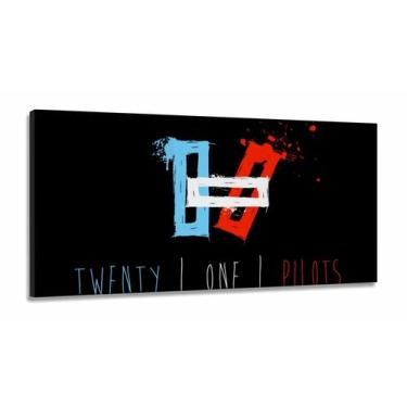 Imagem de Quadro decorativo Twenty One Pilots - em Tecido Canvas 130x60 - Wall F