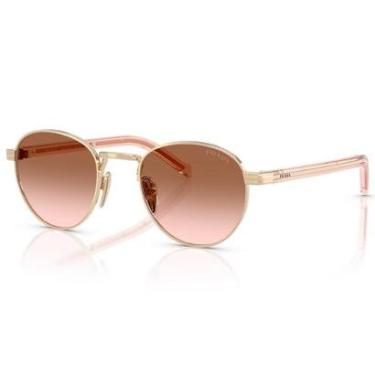 Imagem de Óculos de Sol Prada Signature Pale Gold Brown PRB52S ZVN0A6-49-Feminino